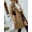 Women'S Chic Tweed Coat with Large Buttons - Long Winter Coat, Button-Up Front, Flap Pockets, and Belted Waist, Perfect for Fall and Winter, Winter Outerwear | Belted Waist Coat | Structured Design