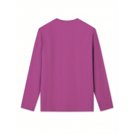 Women'S Cherry Graphic Long Sleeve T-Shirt - Vibrant Red Cherry Print, Casual Crew Neck, Machine Washable, Spring/Summer Vacation Top, Cherry Tshirt