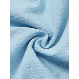 Elegant Square Neck Puff Sleeve Dress with Front Bow Detail - Black & White Color Block, A-Line Silhouette, Lightweight Summer Dress for Women, Cute Dress