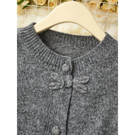 New Retro Buttoned Sweater Women's Fashionable Cardigan Top Soft and Cozy Knitwear